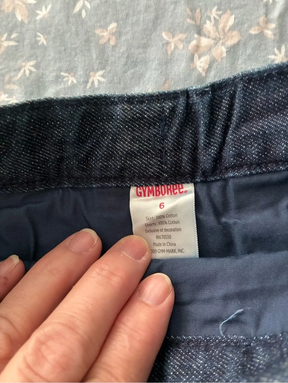 Gymboree Dark Blue Pleated Denim Mini Skirt